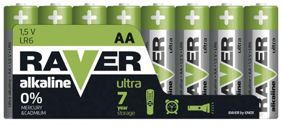 Baterie AA (R6) alcalina RAVER 8buc - imagine 4